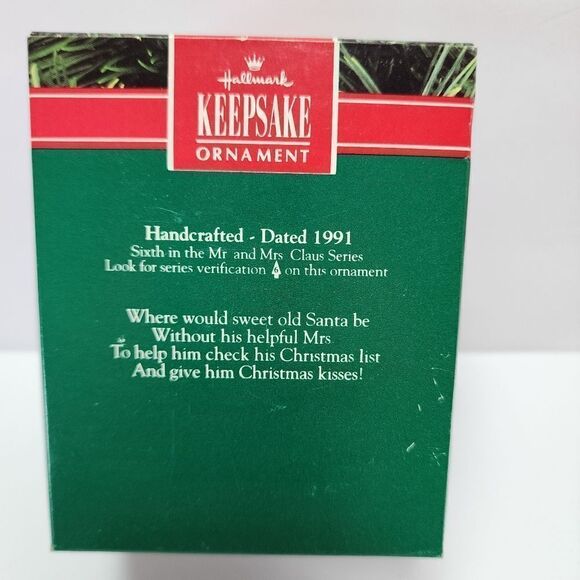 Vintage Hallmark Keepsake Christmas Ornament "Checking His List" Mr.& Mrs. Claus - Picture 2 of 4